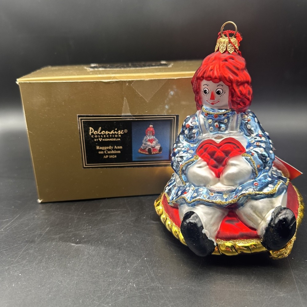 POLONAISE KURT‎ ADLER RAGGEDY ANN ON CUSHION AP 1024 5.5"